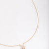 Flower Stem Pendant Necklace